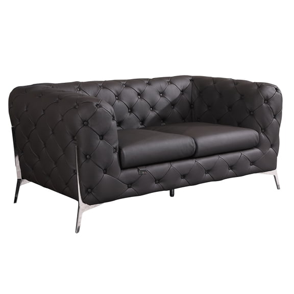 Upholstered Brown Loveseat | Relaxing in the Sunroom | Kiln - dried Hardwood & 3 - layer Foam | Eliminates Cushion Deformation