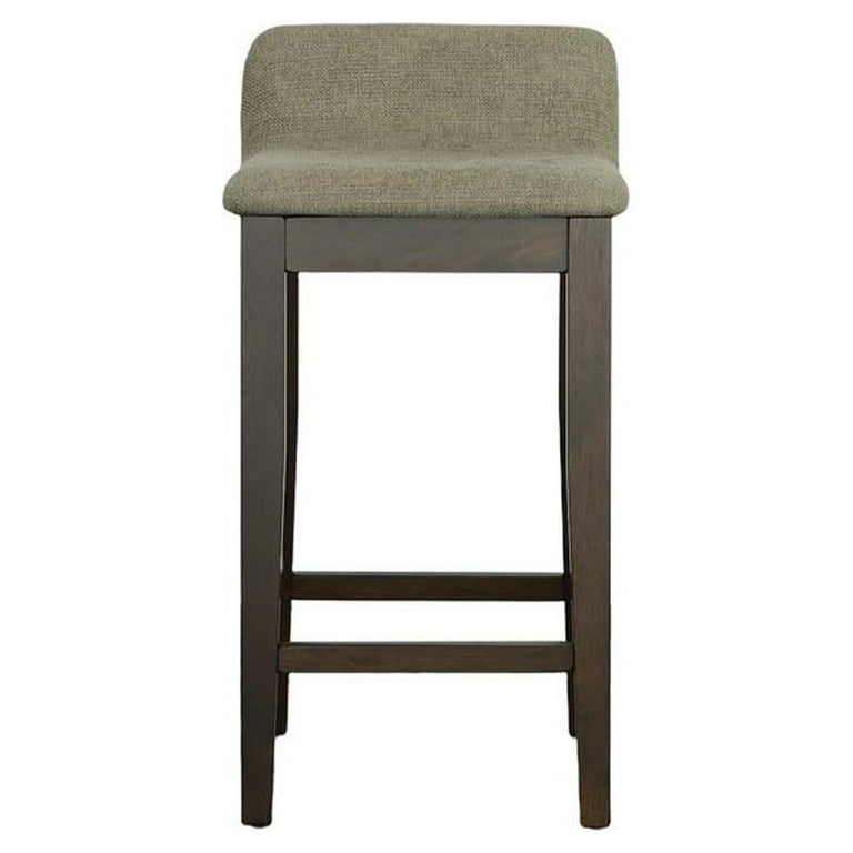 Progressive Furniture Stateside Wood Counter Stools Java Brown Camel Gray Fabric