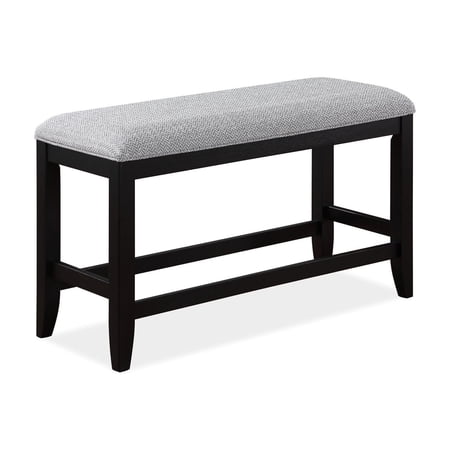 Upholstered Dark Gray Brown Bench | Suitable for Counter-Height Dining | Sturdy and Elegant Addition to Spaces