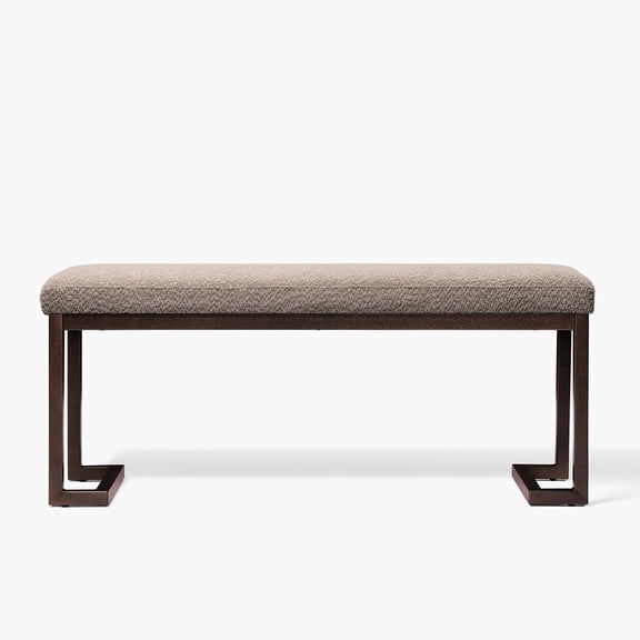 Upholstered Decorative Bench | Noise - Free Bedroom Experience | Boucle Fabric with Comfort Sensation | Metal Frame Ensures Durability