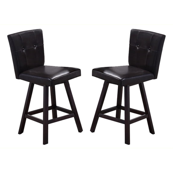 Upholstered Dining Chair Set Of 2, Dark Brown