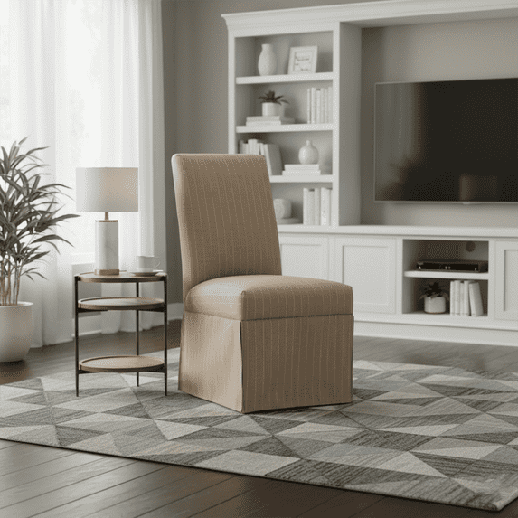 Upholstered Dining Chair with Skirted Design, Multiple Colors & Patterns Available