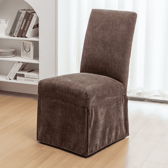 Upholstered Dining Chair with Skirted Design, Multiple Colors & Patterns Available