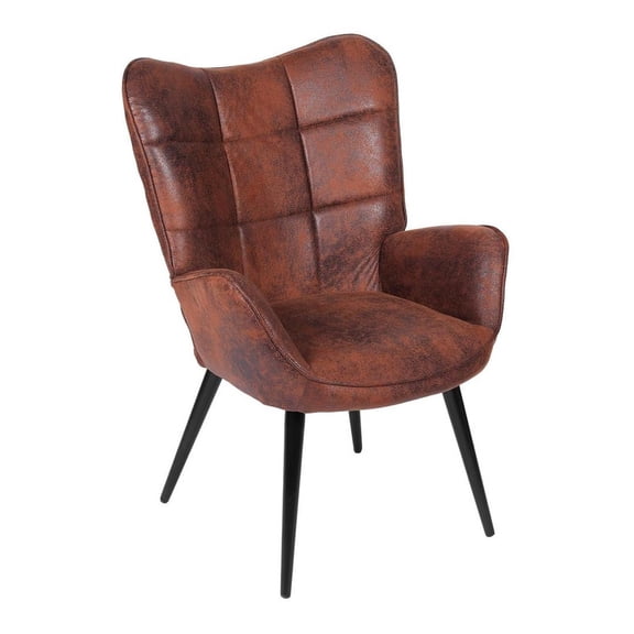 Upholstered Dining Chairs. Mid Century Modern Accent Chairs with Wood Legs and Back Support. Fabric Dinner Chairs for Kitchen. Living Room. Restaurant