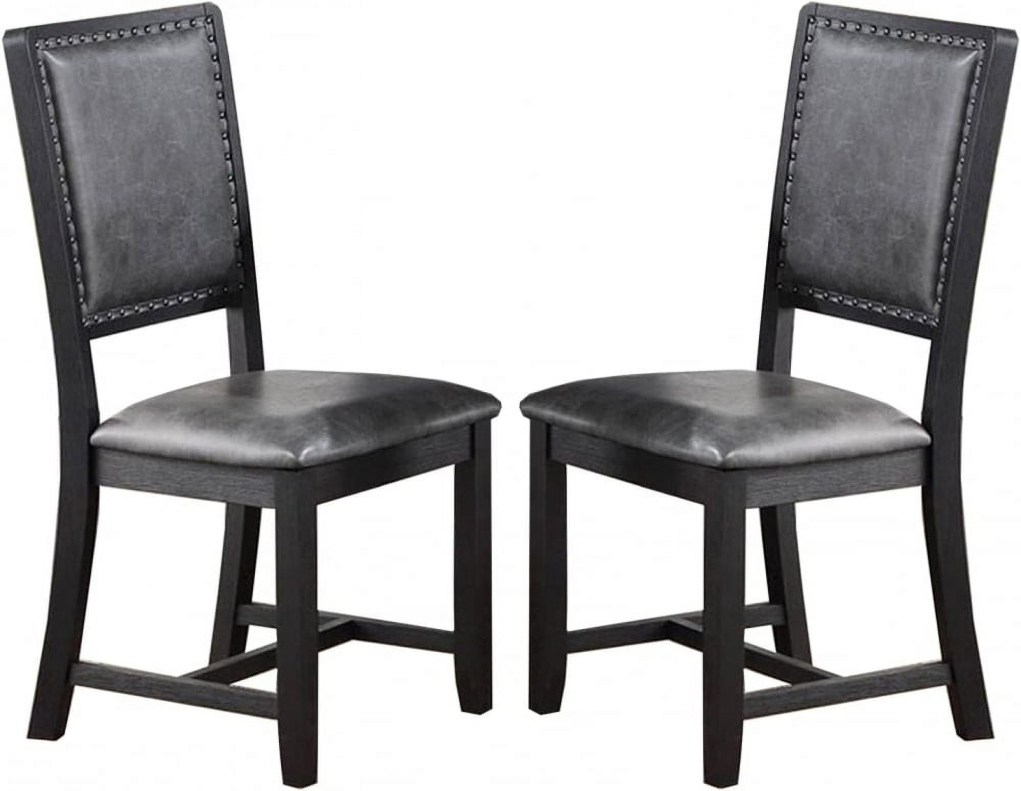 Upholstered Dining Chairs Set of 2, PU Foam Dining Room Kitchen Back