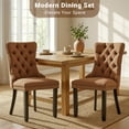 thumbnail image 1 of Upholstered Dining Chairs Set of 2, Segmart Modern Fabric Dining Room Chair with Nailhead Trim and Wood Legs, Mid-Century Accent for Living Room, Kitchen, Coffee, 1 of 16