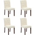 thumbnail image 1 of Upholstered Dining Chairs Set of 4, Modern Fabric Kitchen Side Chairs with Sturdy Wood Legs,Rubber Frame,Sleek Parsons Design, Comfortable Soft Linen for Dining Room, Restaurant, Cafe, 1 of 8