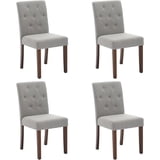 Upholstered Dining Chairs Set of 4, Modern Fabric Kitchen Side Chairs ...