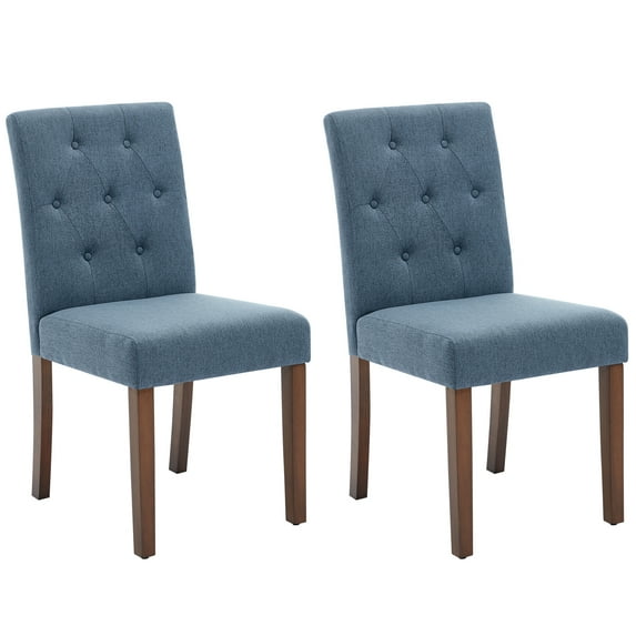 Upholstered Dining Chairs Set, Modern Kitchen Chair with Wood Legs, Modern Basic Dining Chair, for Dining Room Kitchen Living Room Bedroom