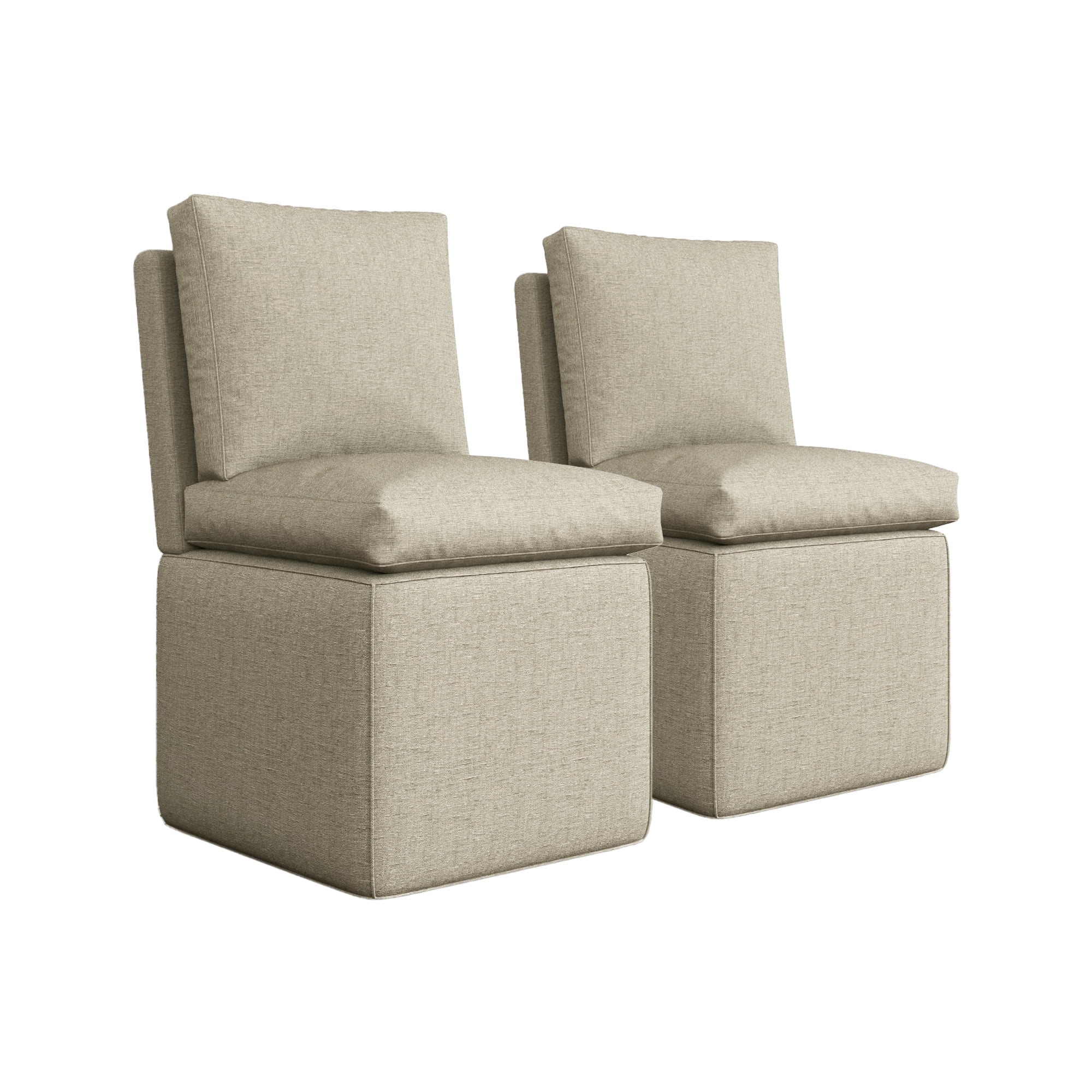 Upholstered Dining Chairs Set of 2, Modern Dining Room Chair, Kitchen Chair for Restaurant & Cafe, Gray