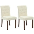 thumbnail image 1 of Upholstered Dining Chairs Set of 2, Tufted Kitchen Chair with Padded Seat, Comfy Armless Side Chair, Accent Parson Chairs for Living Room, 1 of 7