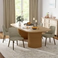thumbnail image 1 of Upholstered Dining Chairs Set of 4 Velvet Armless Side Chairs Solid Wood Legs Living Room Kitchen Restaurant Beige, 1 of 8