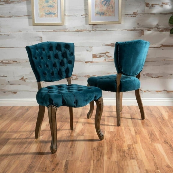 Upholstered Dining Seats | Traditional Charm for Family Gatherings | Soft Polyester and Wood | Thick Upholstered Backrest