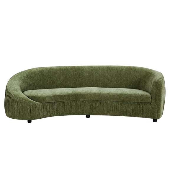 Upholstered Fabric Living Area , 90.82 Inch Curved 4 With Skilled Spring Cushion, Simple Assembly Process Room Firm Easy To Assemble Furniture