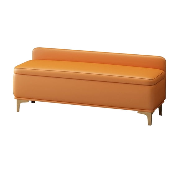 Upholstered Flip Top Storage Bench,Low Back Storage Ottoman End of Bed Bench Padded,Entryway Bedroom Bench Windows Stool,Footrest