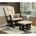 thumbnail image 1 of Upholstered Glider with Ottoman Beige and Espresso, 1 of 3