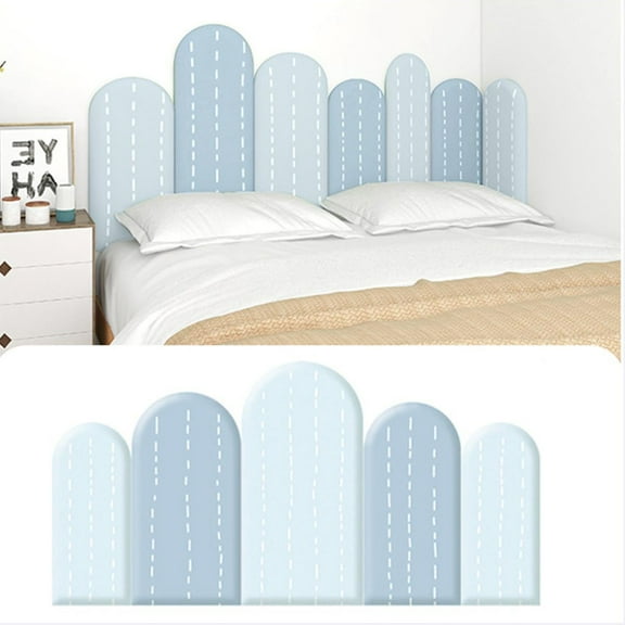 Upholstered Headboard,3D Peel And Stick Wall Panels,Soundproof Wall Panels Waterproof Protection Headboard Wall Pad for Children's Rooms Wall Decoration