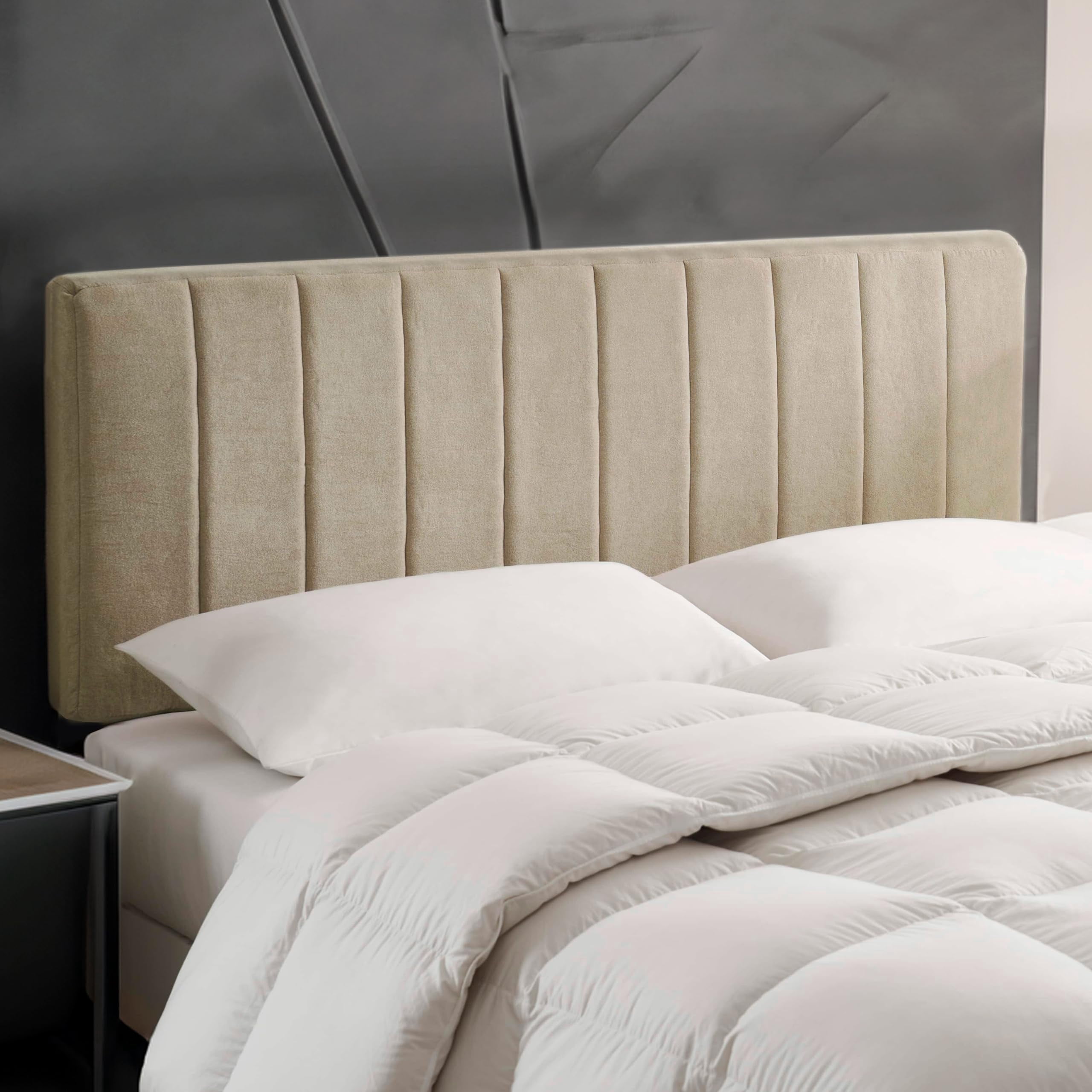 Upholstered Headboard - Easy Assemble Stitched Size Wall Mounted Headboards With 3d Soundproof Panels Peel Stick Floating  Linen