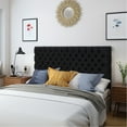 thumbnail image 1 of Upholstered Headboard In Charcoal Grey For Queen Bed, Fashion Forward Bed Grey, Upholstered, Graceful Look, 1 of 7