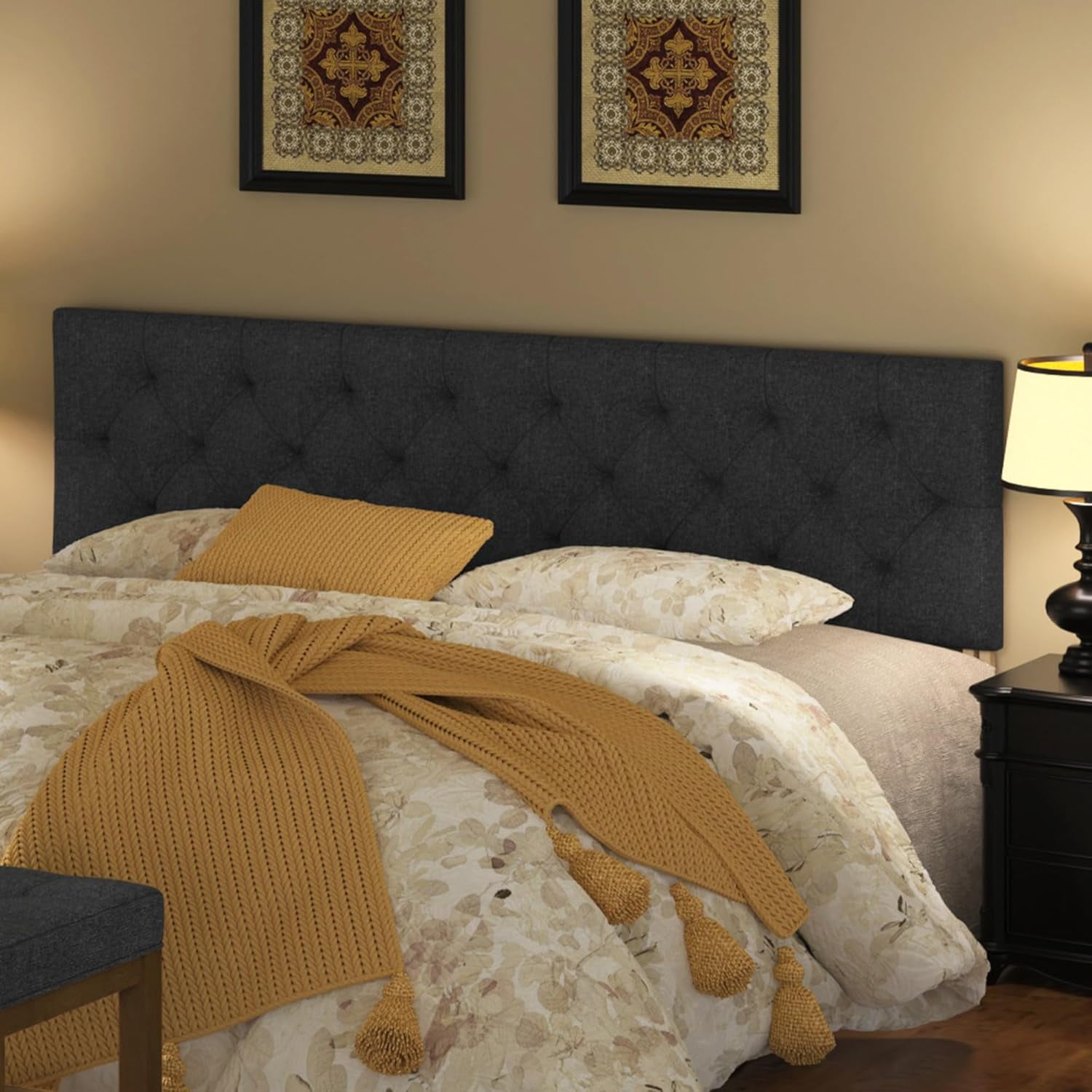 Upholstered Headboard King Wall Mounted Headboard for Adjustable Bed ...