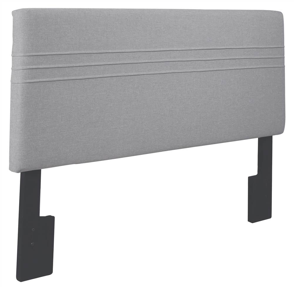 Upholstered Headboard in Hayden Silver (Queen: 65 in. L x 3.5 in. W x ...
