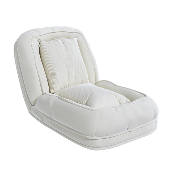 Upholstered Human Dog Bed for Adults and Pets, Foldable, Off White (new)