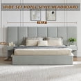 thumbnail image 1 of Upholstered Lift Storage Bed Frame with Velvet Headboard, 2 Drawers & 9.6" Under-Bed Storage, King Sizes in Light Grey, No Box Spring Needed, Ergonomic Design for Ultimate Comfort, 1 of 11