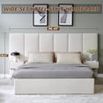 thumbnail image 1 of Upholstered Lift Storage Bed Frame with Velvet Headboard, 2 Drawers & 9.6" Under-Bed Storage, Queen Sizes in Beige, No Box Spring Needed, Ergonomic Design for Ultimate Comfort, 1 of 11
