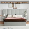 thumbnail image 1 of Upholstered Lift Storage Bed Frame with Velvet Headboard, 2 Drawers & 9.6" Under-Bed Storage, Queen Sizes in Light Grey, No Box Spring Needed, Ergonomic Design for Ultimate Comfort, 1 of 11