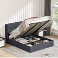 thumbnail image 1 of Zanmintaobo Full Lift up Storage Bed with Wingback Headboard,Hydraulic Linen Upholstered,Metal Frame,No Box Spring Needed,Easy Assembly,Dark Gray, 1 of 5