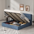 thumbnail image 1 of Zanmintaobo King Lift up Storage Bed with Wingback Headboard,Hydraulic Linen Upholstered,Metal Frame,No Box Spring Needed,Easy Assembly,Niagara, 1 of 5