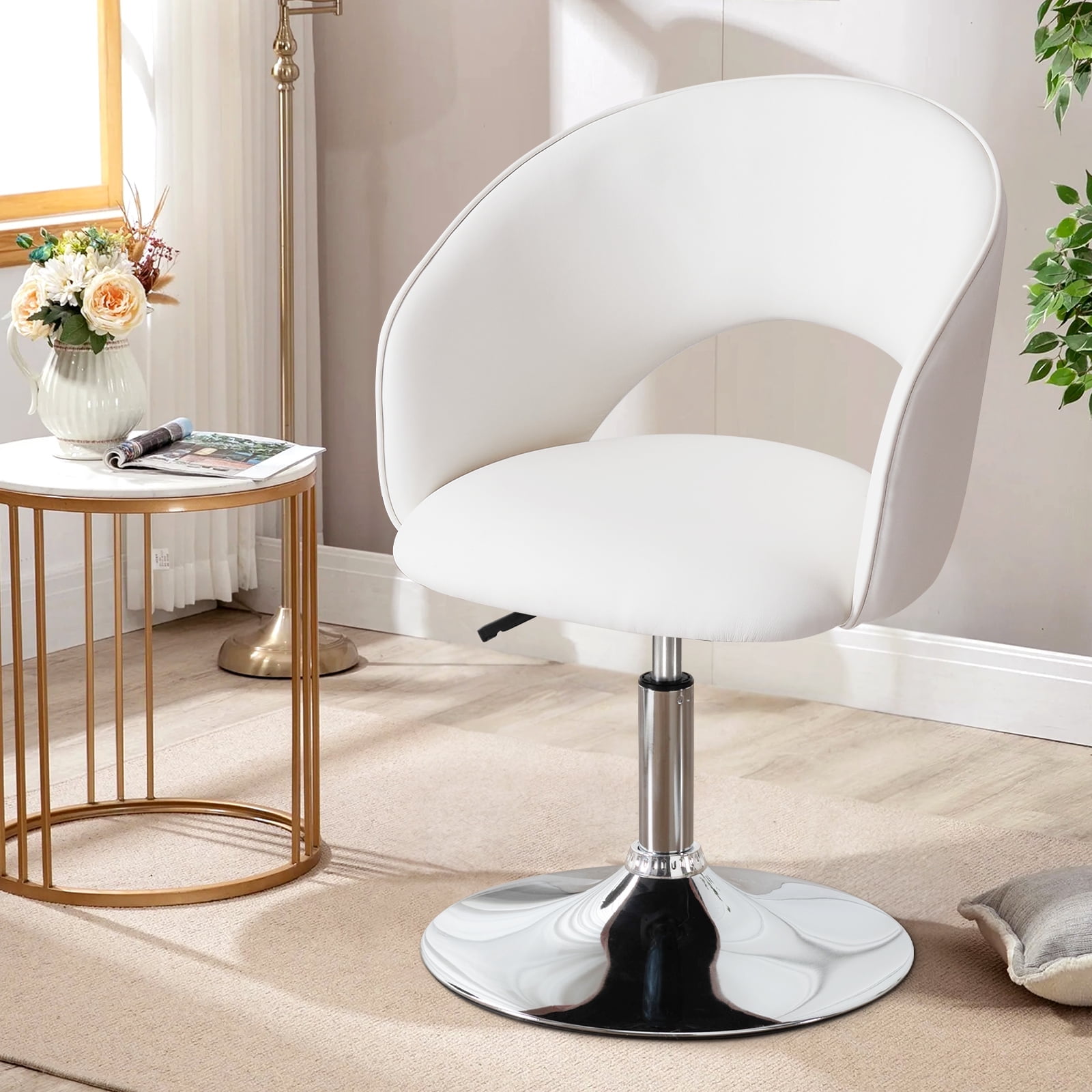 Swivel Chair 22 Inch Seat Height Vanity Stool Mercer41 Giselle