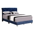 thumbnail image 1 of Upholstered Navy Blue Bed with Foam Filler | Enhances Room Aesthetics, Simplifies Transport | Benefit from Comfort and Durability, 1 of 2
