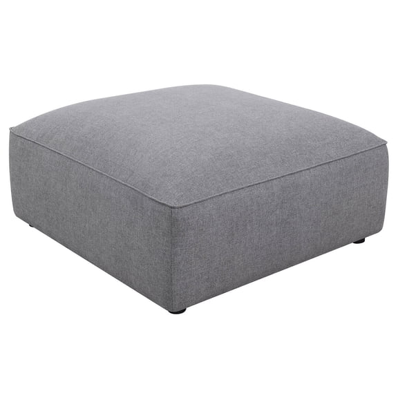 Upholstered Ottoman - Contemporary Grey Footrest & Coffee Table