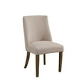 thumbnail image 1 of Upholstered Pine Wood Parson Chairs Set Of 2 Cream And Brown- Saltoro Sherpi, 1 of 5