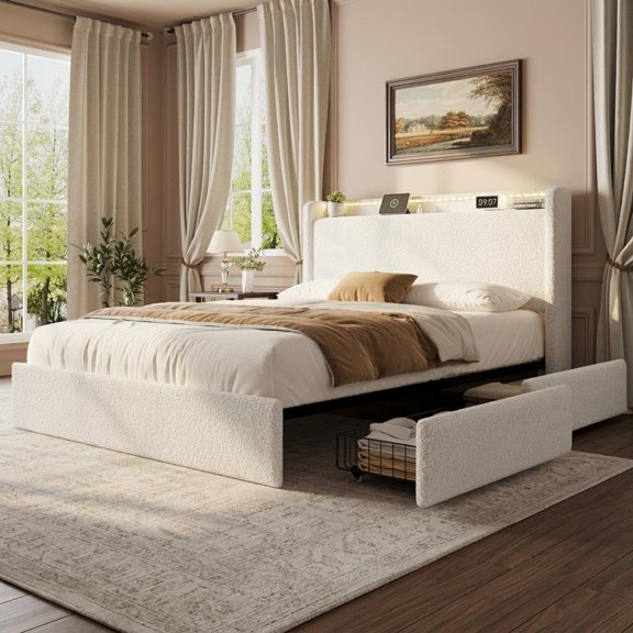 Upholstered Platform Bed Frame