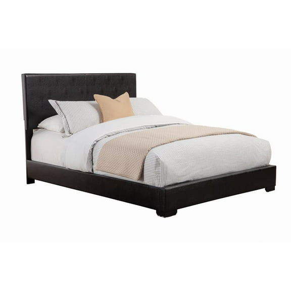 Upholstered Platform Full Bed, In Black