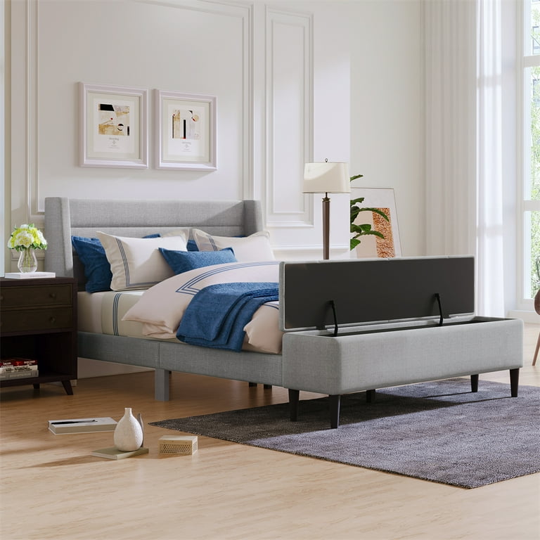 Linear wingback bed shop