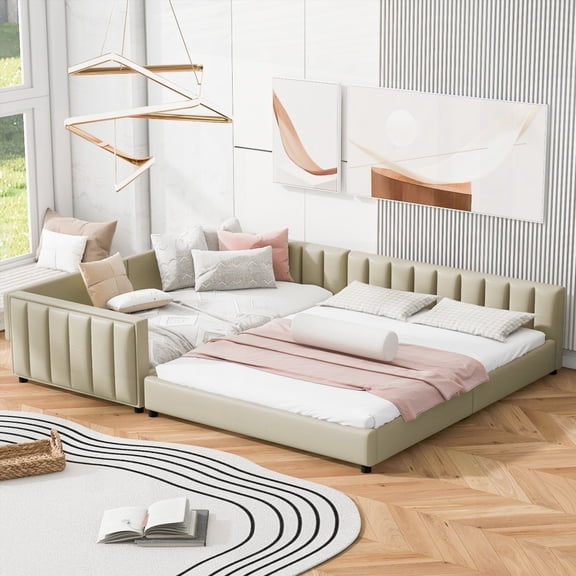 Queen Size Metal Platform Bed Frame, No Box Spring Needed, Gray, Silent Anti-Rattle, Master Bedroom