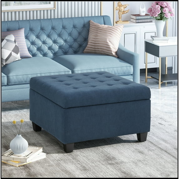 Upholstered Rectangle Storage Ottoman