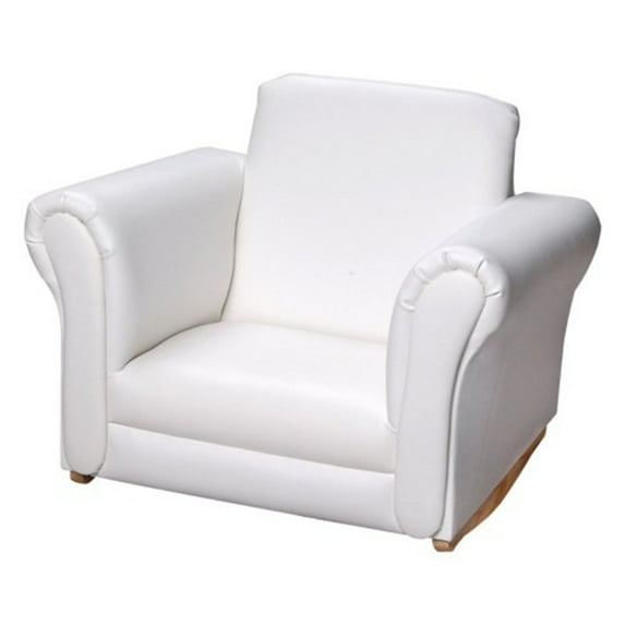 Upholstered Rocking Chair-Color:White