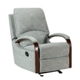 thumbnail image 1 of Upholstered Rocking Recliner Chair Metal Base for Home Living Room Sage, 1 of 10