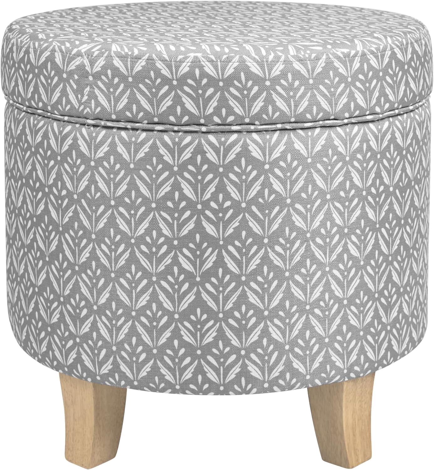 **upholstered round storage ottoman home décor|upholstered round foot ...