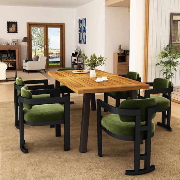 Upholstered Rubberwood for Comfort, Indoor Use / Dining Chair Set