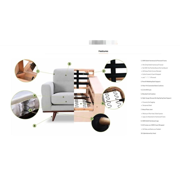 Upholstered Sofa | Suitable for Home Offices | Quiet Upholstered Material | Meets Focused Work Needs