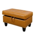 thumbnail image 1 of Faux Leather Storage Ottoman for Living Room, 1 of 7
