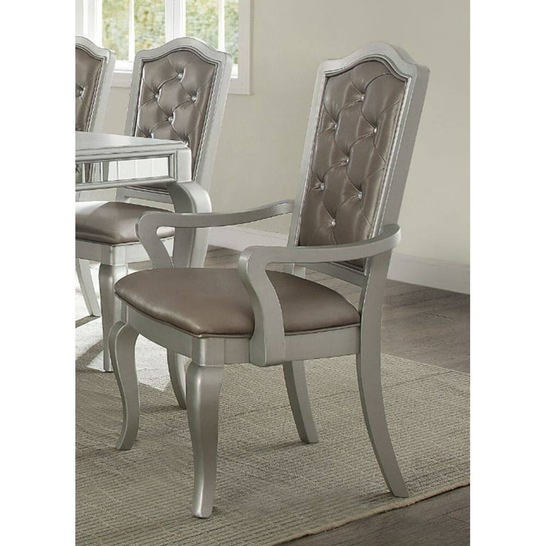 Upholstered studded dining chairs store