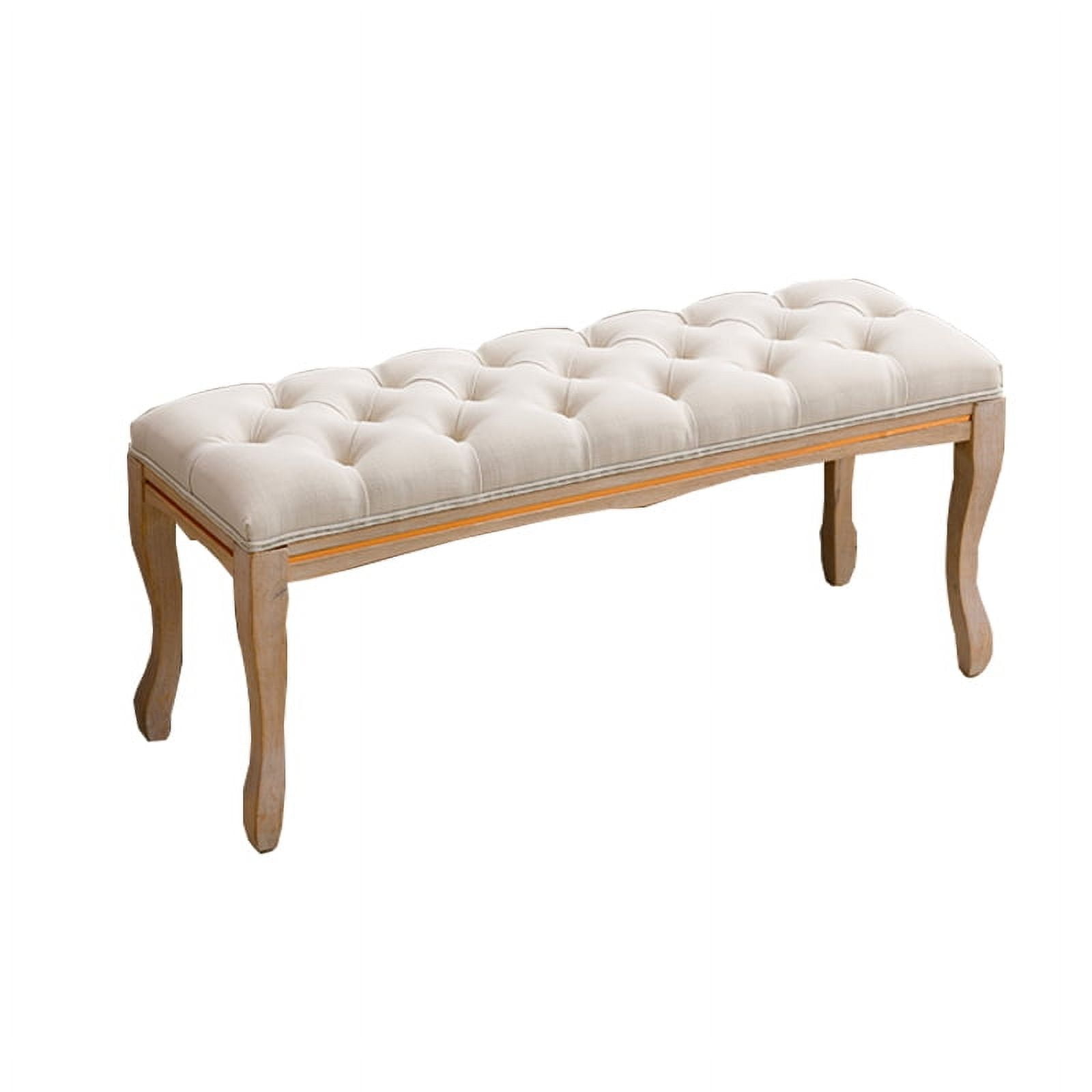 Upholstered Tufted Bench Ottoman,Dining Bench Bedroom Bench Footrest ...