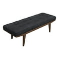 thumbnail image 1 of Wilson Upholstered Tufted Bench Taupe and Natural, 1 of 2