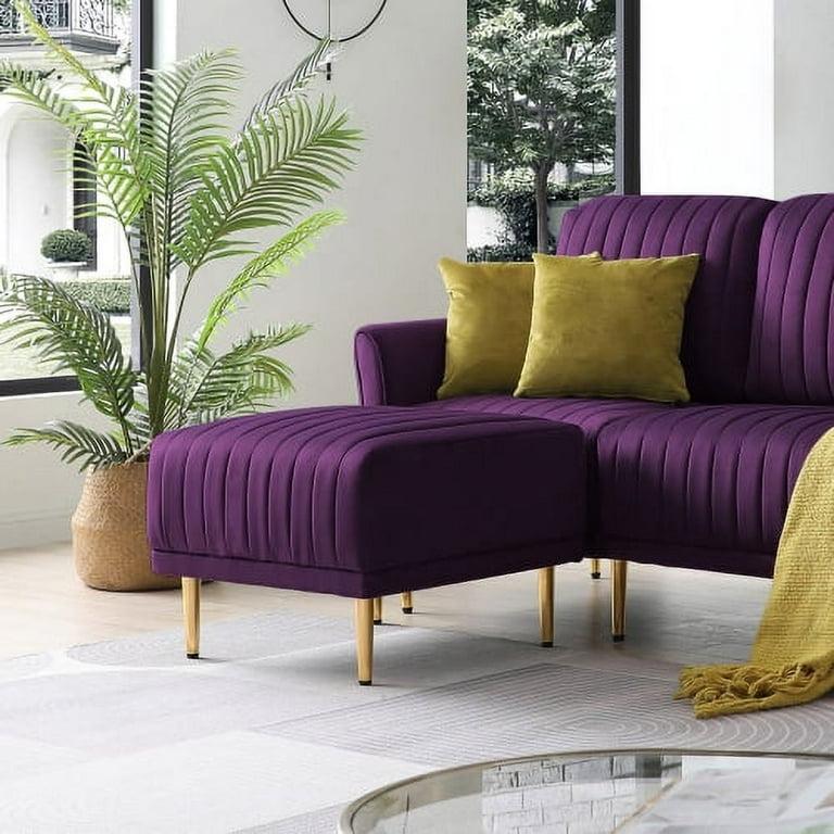 Small clearance purple ottoman